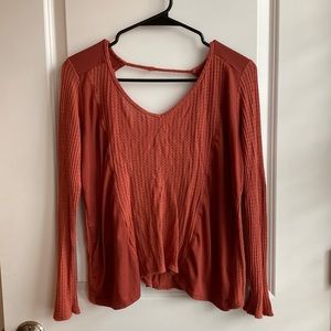 Flowy long-sleeve shirt. Free People size M.